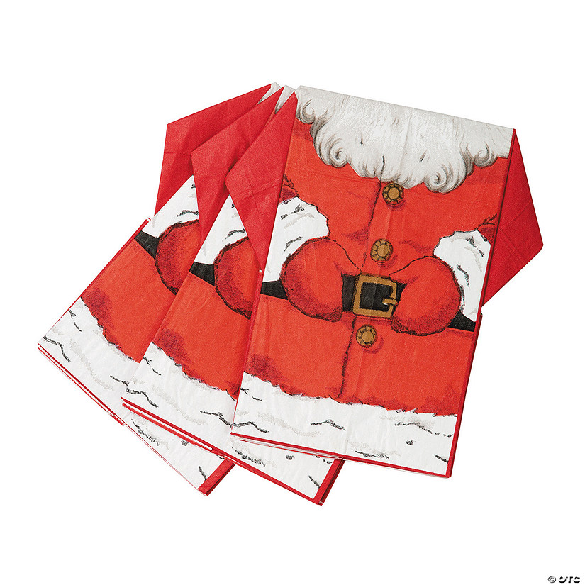 Santa Suit-Shaped Napkins Image