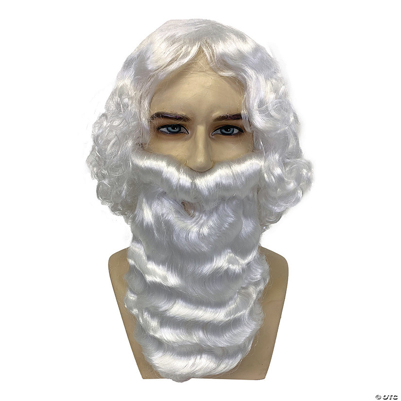 Santa Wig and Beard Set Bright White Image