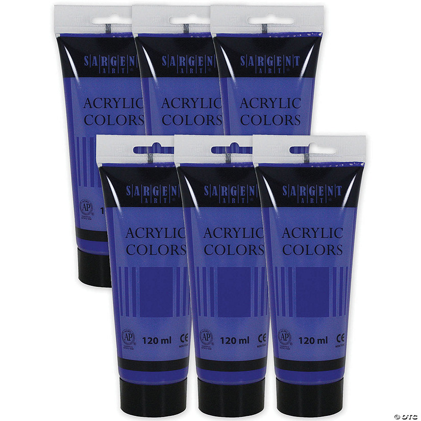 Sargent Art Acrylic Paint Tube, 120 ml, Dark Cobalt Violet, Pack of 6 Image