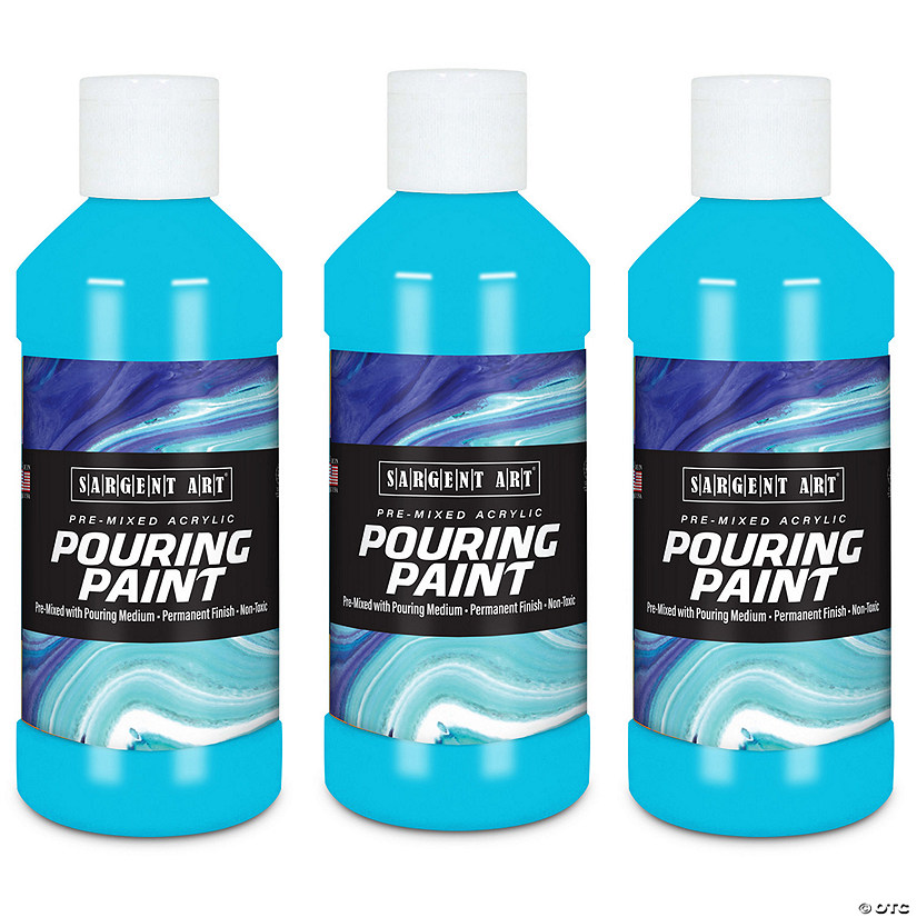 Sargent Art Acrylic Pouring Paint, 8 oz, Pack of 3 Image