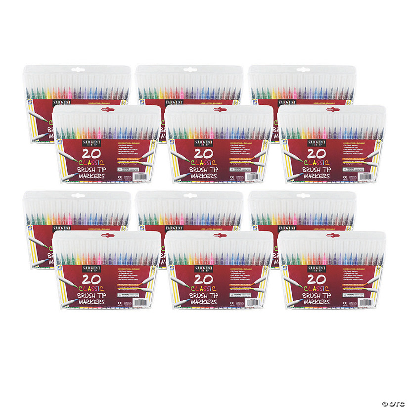 Brush Tip 20 count Sargent Art Classic Markers 