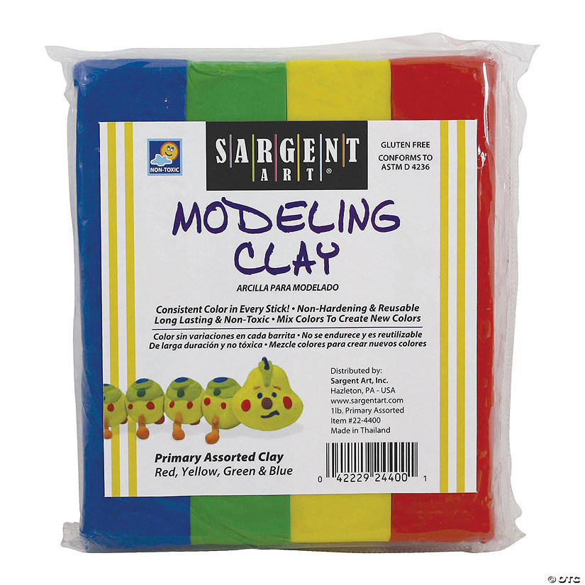 Sargent Art<sup>&#174;</sup> Primary Color Modeling Clay - 4 Pc. Image