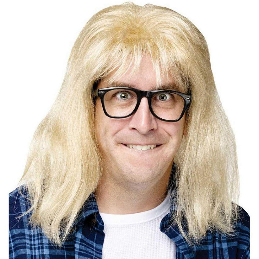Saturday Night Live Wayne's World Garth Algar Wig & Glasses Costume Set Image