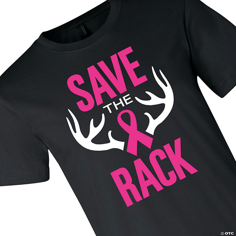 Save The Rack Pink Ribbon Adult's T-Shirt Image