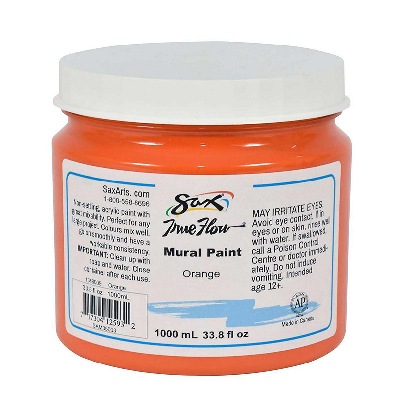 Sax Acrylic Mural Paint, 33.8 Ounces, Orange Image