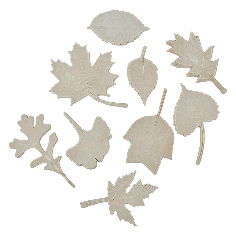 Sax Leaf Prints Stamps Latex-Free, Assorted Sizes, Brown, Set of 10 Image