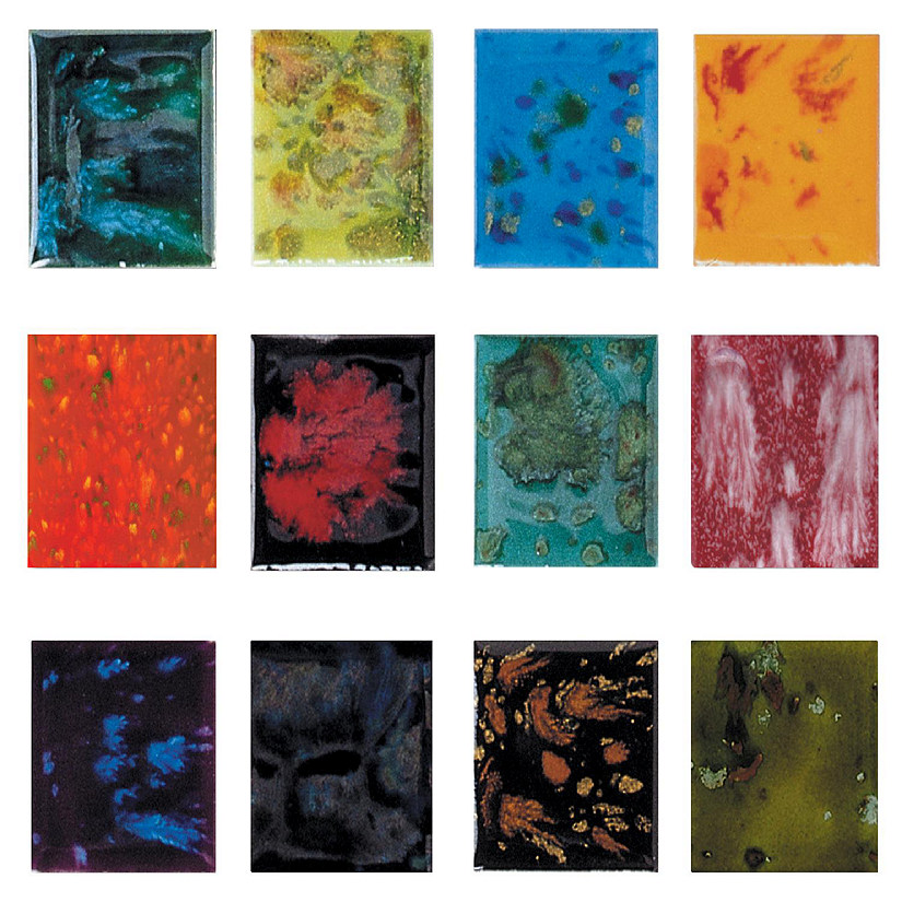 Sax True Flow Colorburst Glazes, Assorted Colors, 4 Ounces, Set of 12 Image