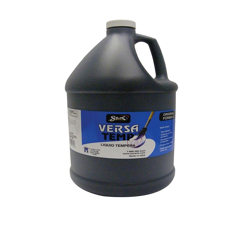 Sax Versatemp Heavy-Bodied Tempera Paint, 1 Gallon, Black Image