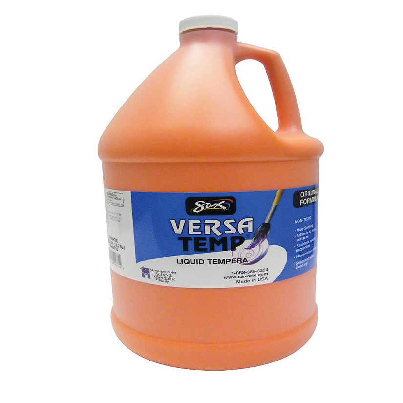 Sax Versatemp Heavy-Bodied Tempera Paint, 1 Gallon, Orange Image