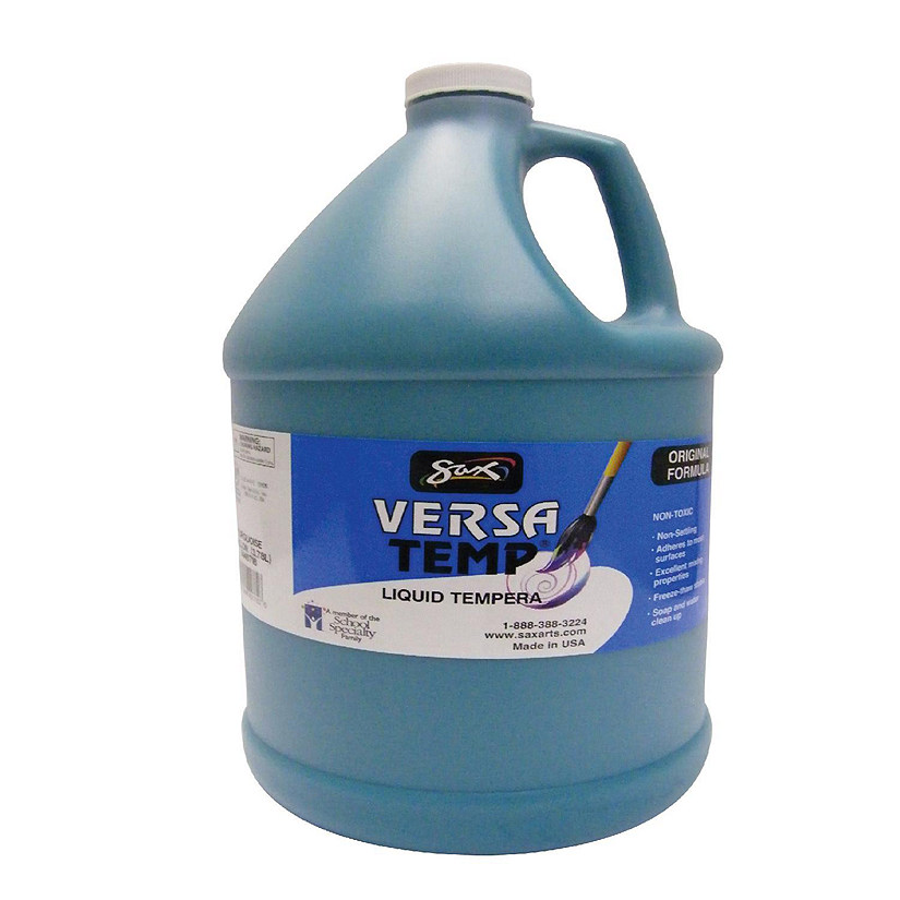 Sax Versatemp Heavy-Bodied Tempera Paint, 1 Gallon, Turquoise Image