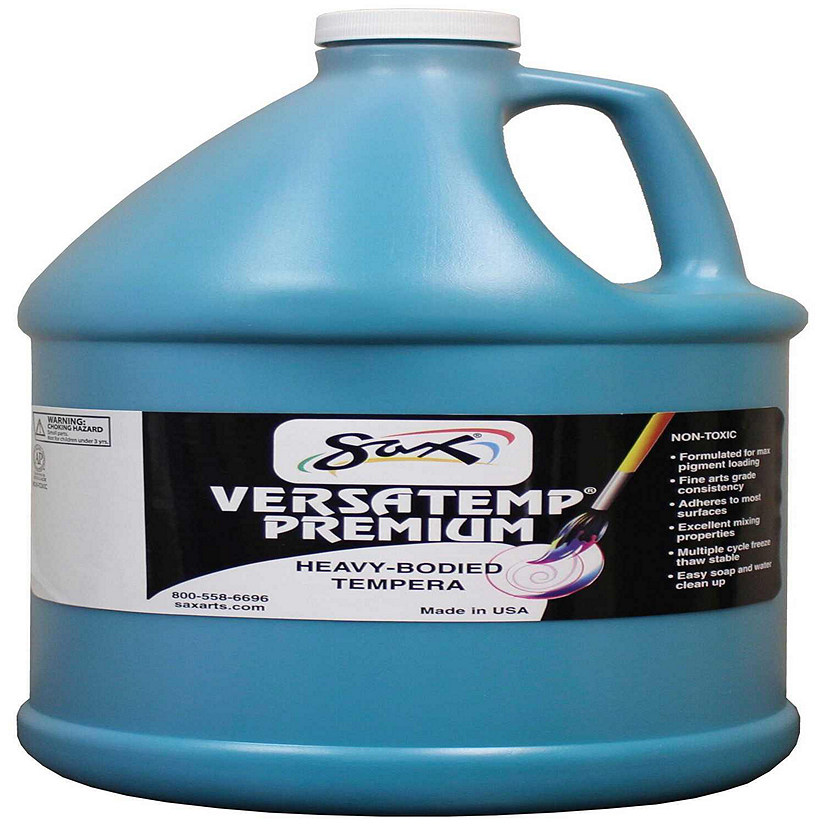 Sax Versatemp Premium Heavy-Bodied Tempera Paint, 1 Gallon, Turquoise Image