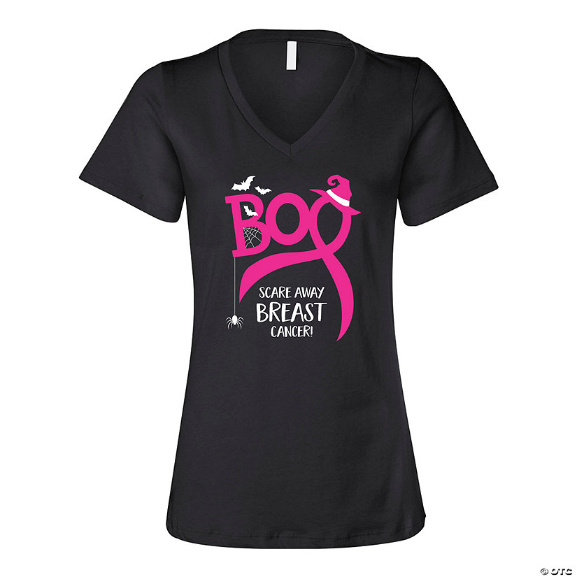 Scare Away Breast Cancer Women&#8217;s T-Shirt Image