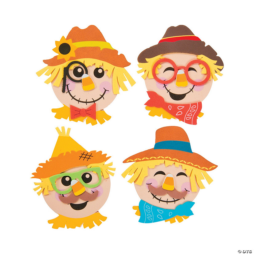 Scarecrow Head Magnet Craft Kit - Makes 12 Image