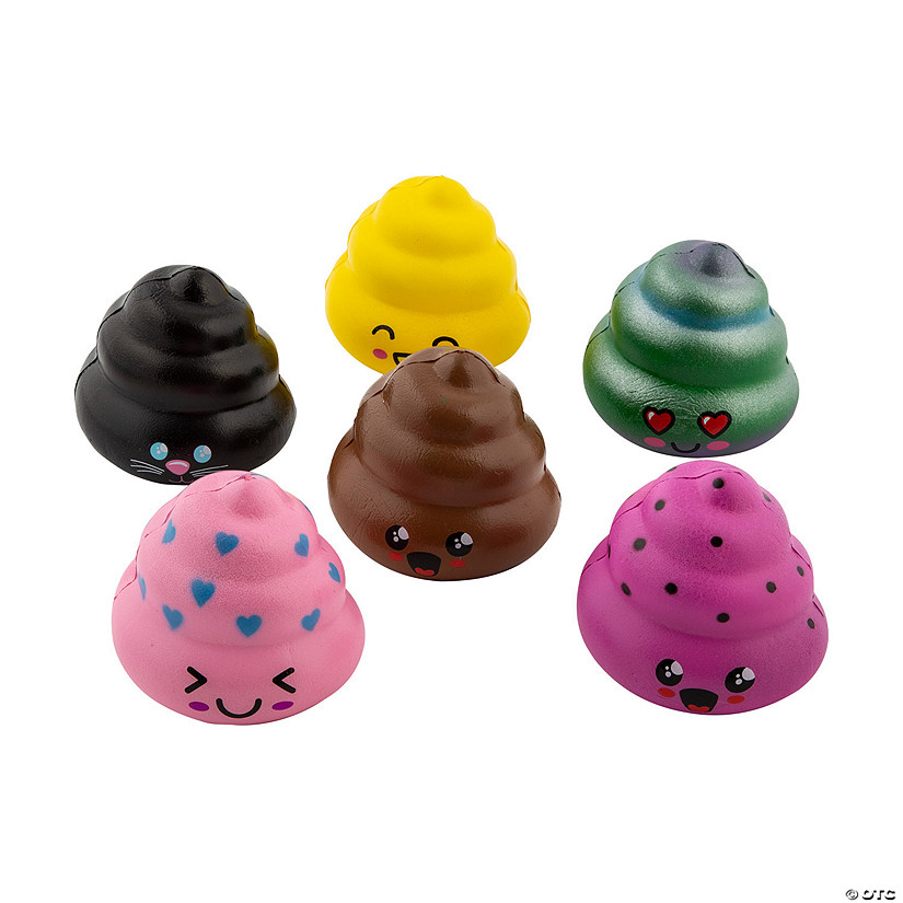Scented Cute Poop Slow-Rising Squishies - 12 Pc. Image
