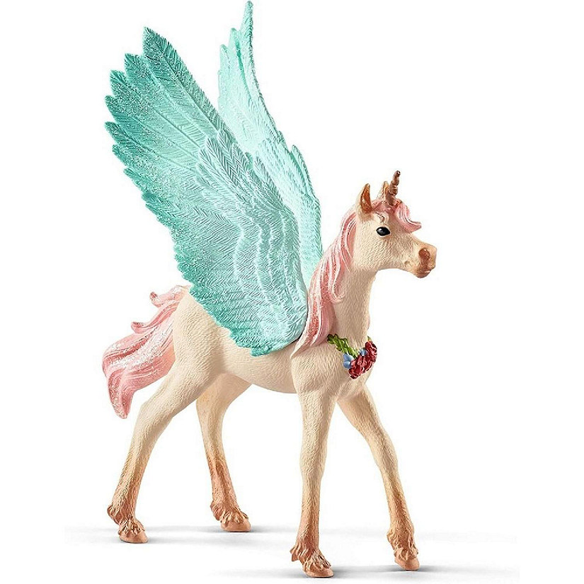 Schleich Decorated Unicorn Pegasus, Foal Figurine Image