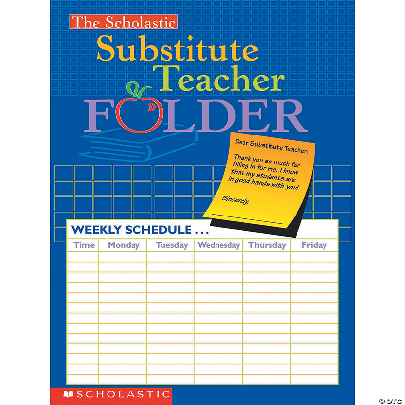 Scholastic (10 Ea) Substitute Teacher Folder Image