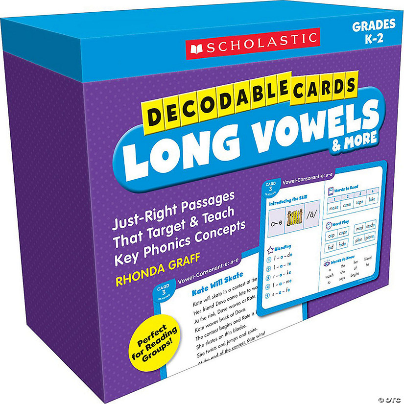 Scholastic Teacher Resources Decodable Cards: Long Vowels & More Image