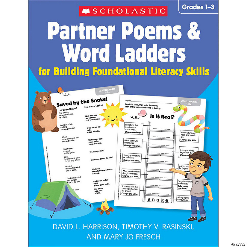 Scholastic Teacher Resources Partner Poems & Word Ladders for Building Foundational Literacy Skills: Grades 1-3 Image