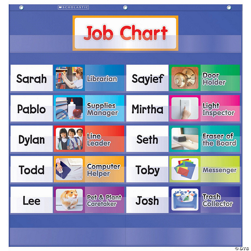 Scholastic Teaching Solutions Class Jobs Pocket Chart with Cards Image