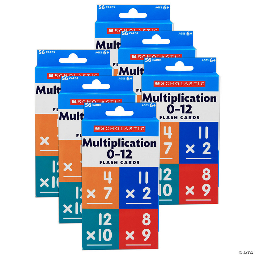 Scholastic Teaching Solutions Flash Cards: Multiplication 0 - 12, 6 Packs Image