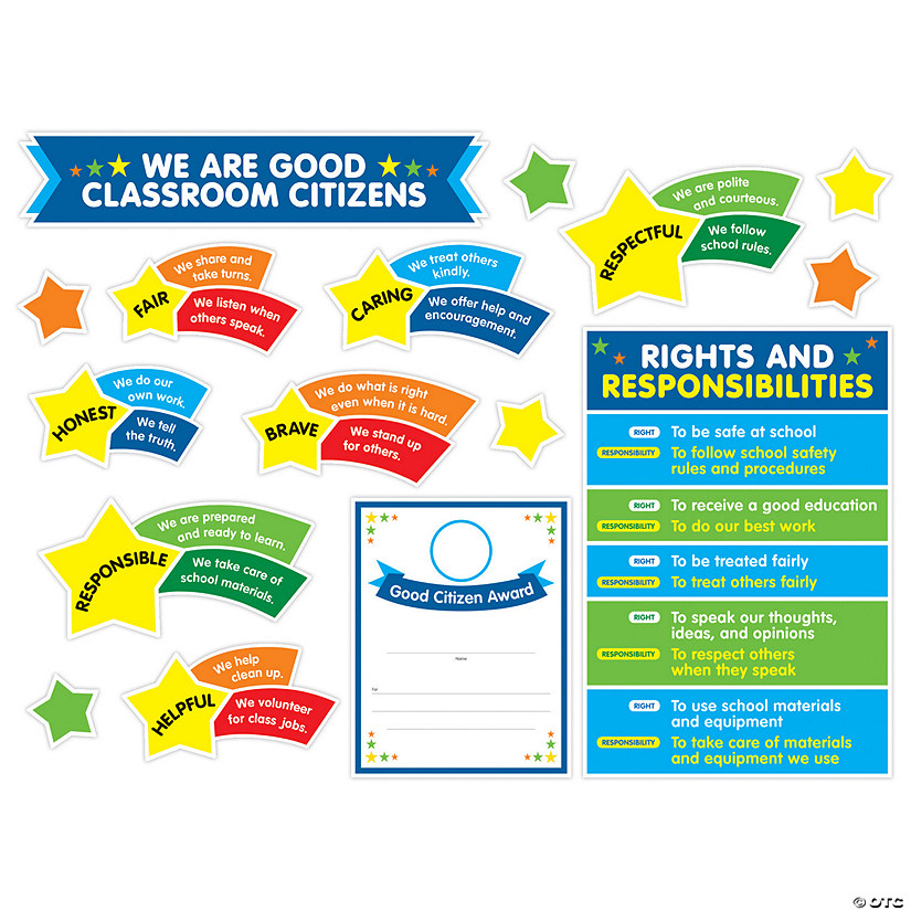 Scholastic Teaching Solutions We Are Good Classroom Citizens Bulletin Board Set Image
