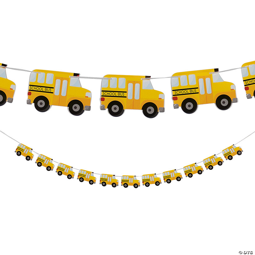 School Bus Tissue Garland Image