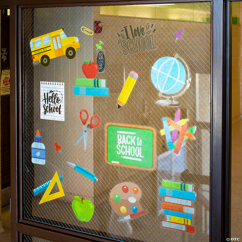 School Icon Window Clings - 30 Pc. Image