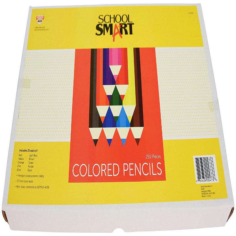 School Smart Colored Pencils, Assorted Colors, Pack of 250 Image