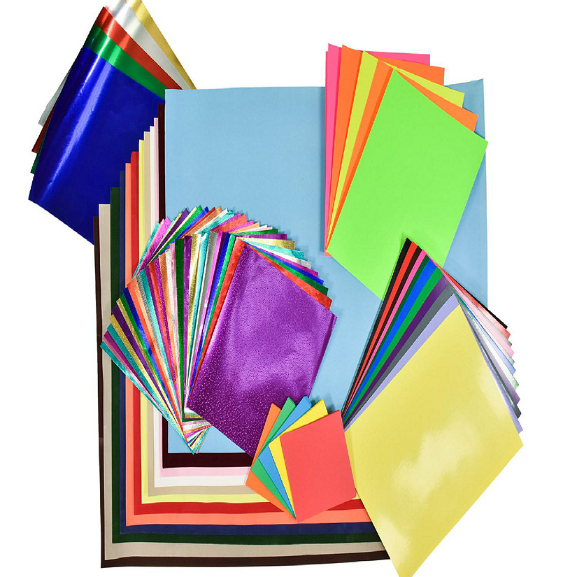 School Smart Creative Paper Pack, Assorted Sizes and Colors, Pack of 166 Image