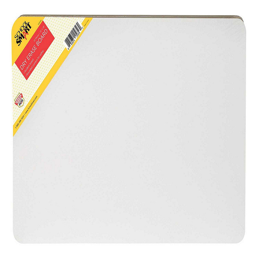 School Smart Dry Erase Boards, 12 x 18 Inches, White, Pack of 10 Image