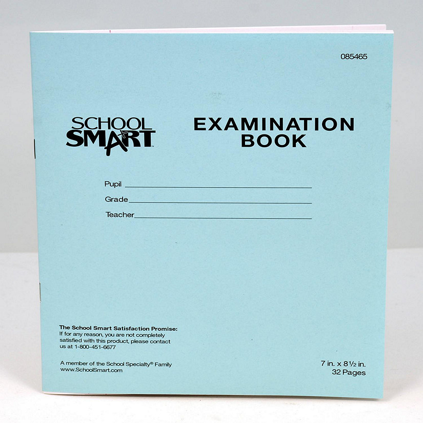 School Smart Examination Blue Books, 7 x 8-1/2 Inches, 32 Pages, Pack of 50 Image