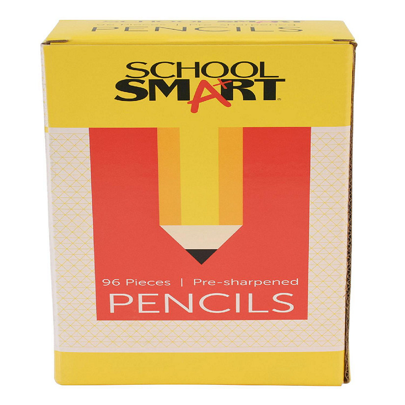 School Smart Hexagonal Pencils, PreSharpened, No 2, Pack of 96