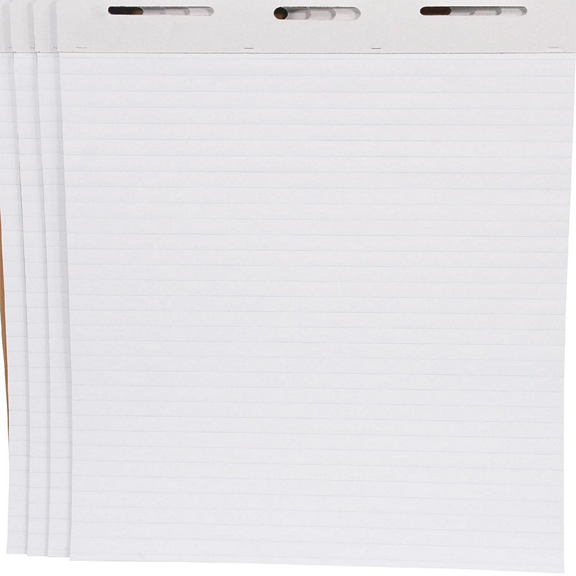 School Smart Ruled Flip Chart Paper, 34 x 27 Inches, 50 Sheets Each, Pack of 4 Image