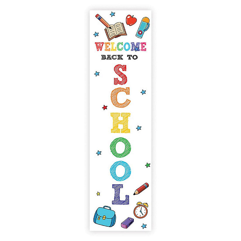 School Supplies Vertical Back - 13 x 48 Inch Image
