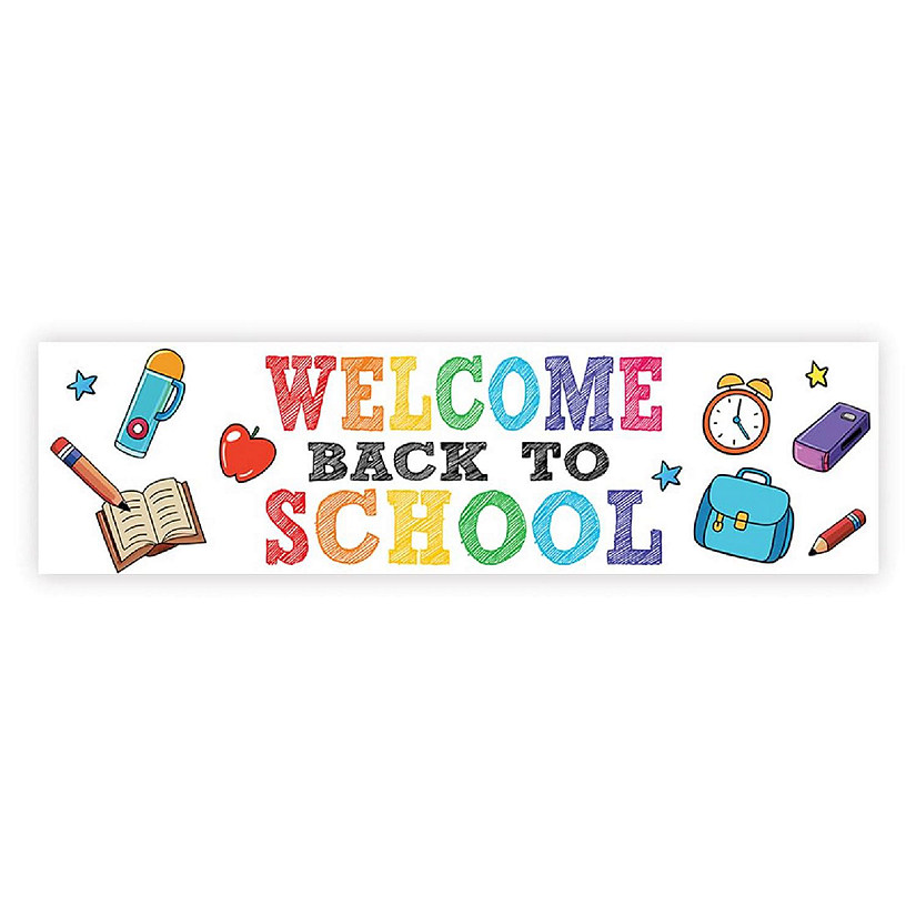 School Supplies Welcome Back - 13 x 48 Inch Image