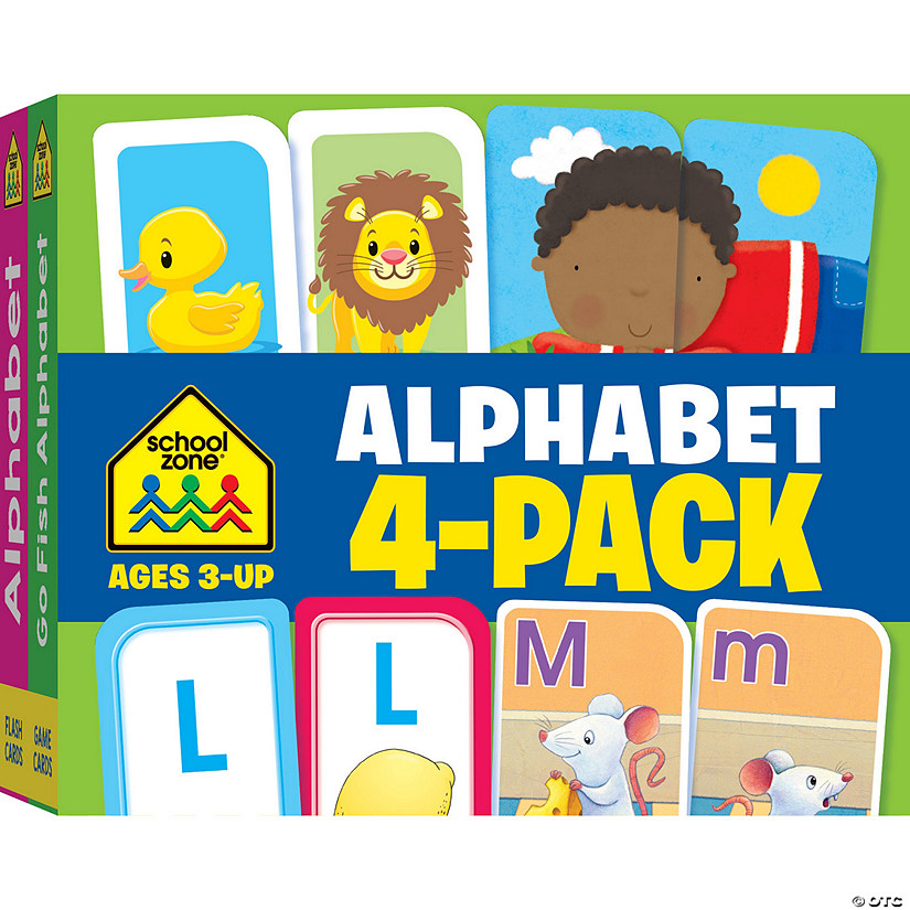School Zone Publishing Alphabet Flash Card, 4-Pack Image