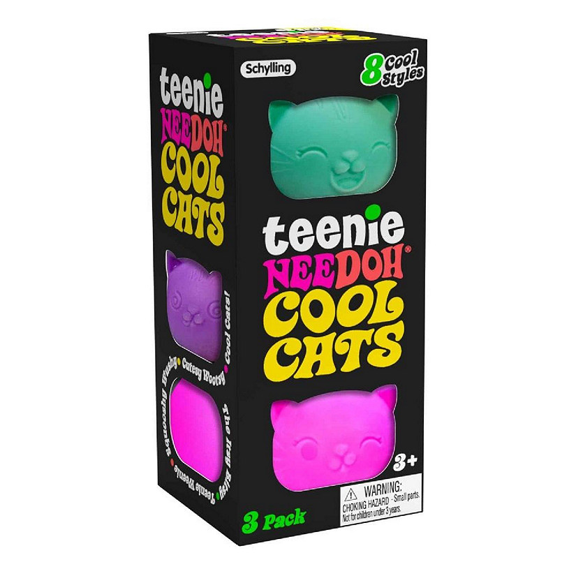 Schylling Cool Cat Teenie NeeDoh 3 Pack Image