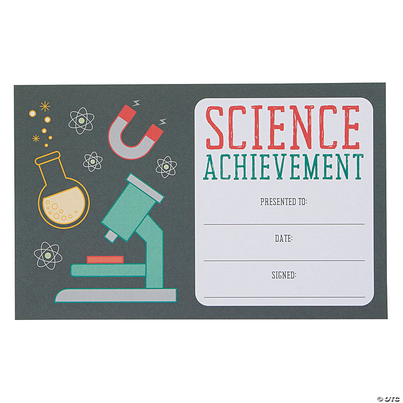 Science Achievement Award Certificates