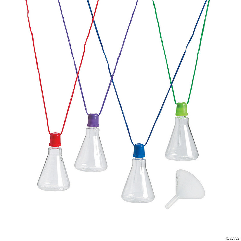 Science Beaker Sand Art Bottle Necklaces - 12 Pc. Image