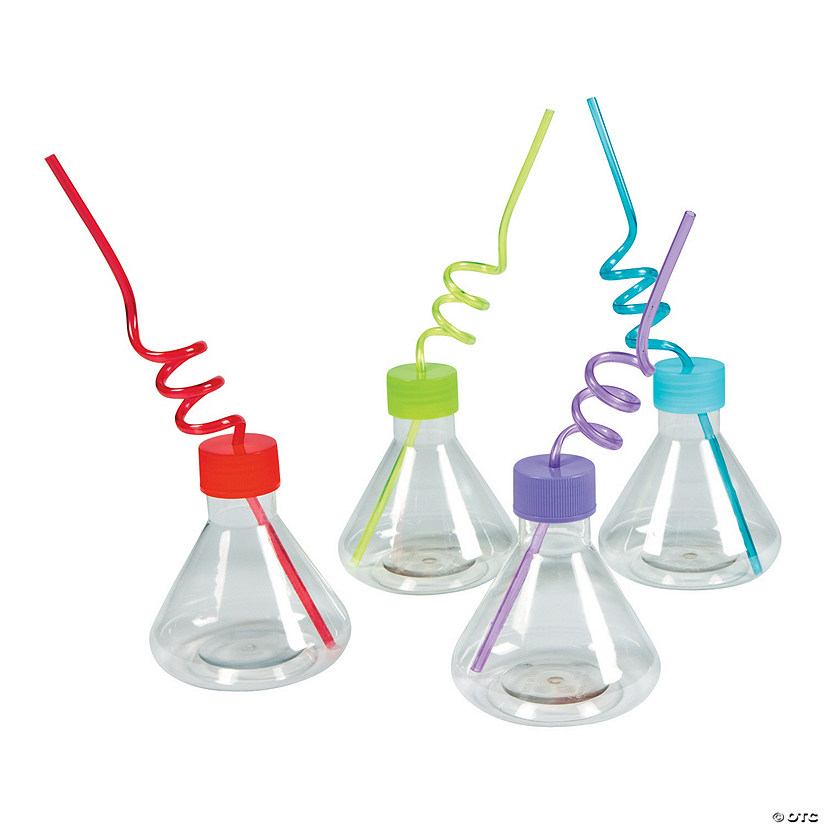 Science Party Cups with Straw - 8 Ct. Image