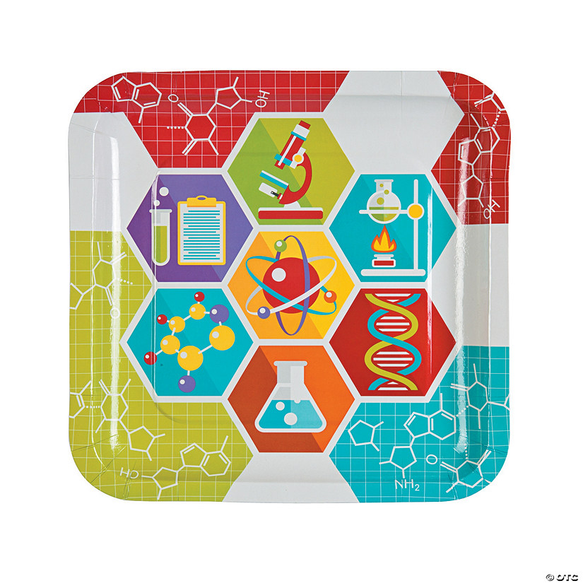 Science Party Paper Dinner Plates - 8 Ct. Image