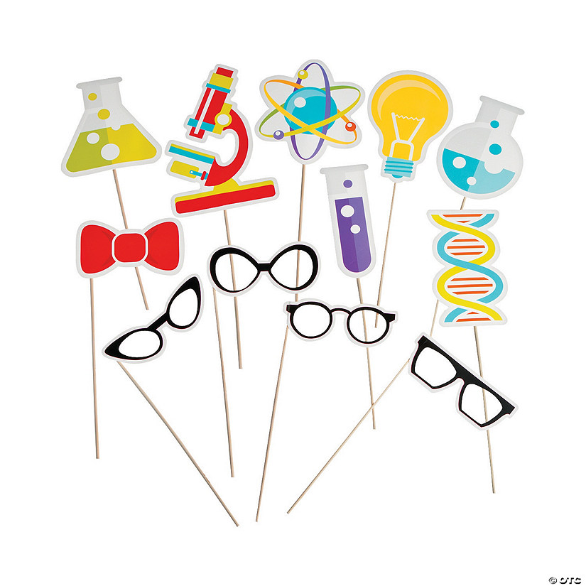 Science Party Photo Stick Props- 12 Pc. Image