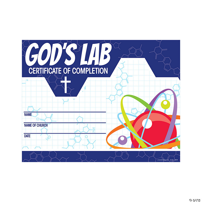 Science VBS Certificates of Completion Image