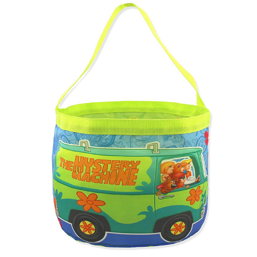 Scooby-Doo Mystery Machine Kids Collapsible Nylon Gift Basket Bucket Toy Storage (One Size, Blue) Image