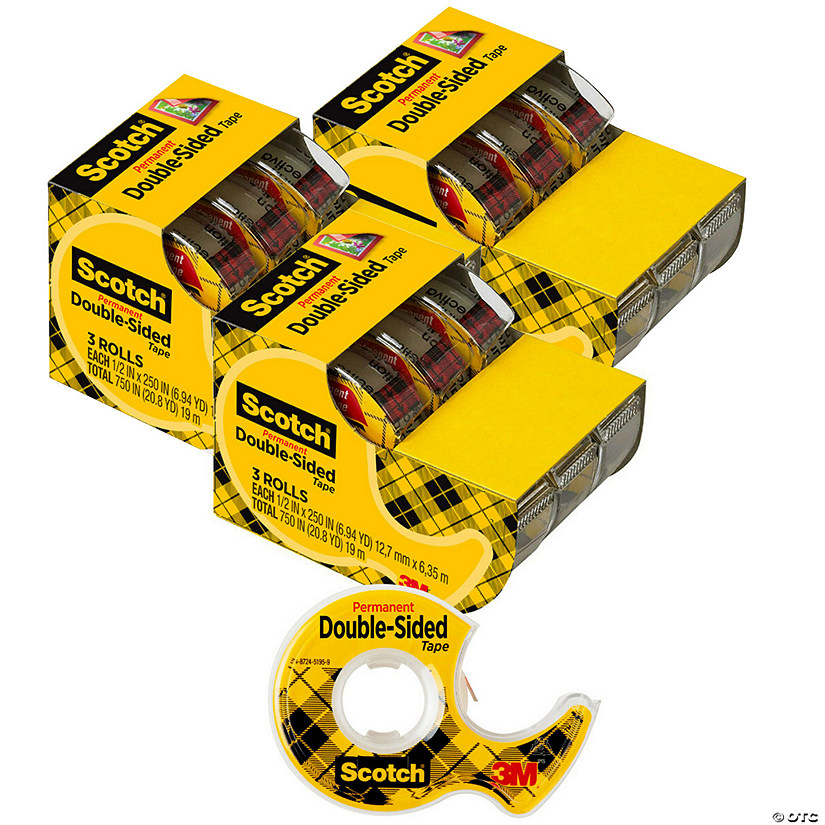 Scotch Double Sided Tape - 3 Rolls Per Pack, 3 Packs Image