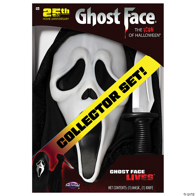 Scream&#8482; Ghost Face<sup>&#174;</sup> Costume Mask & Knife 25th Anniversary Collector Box Set Image