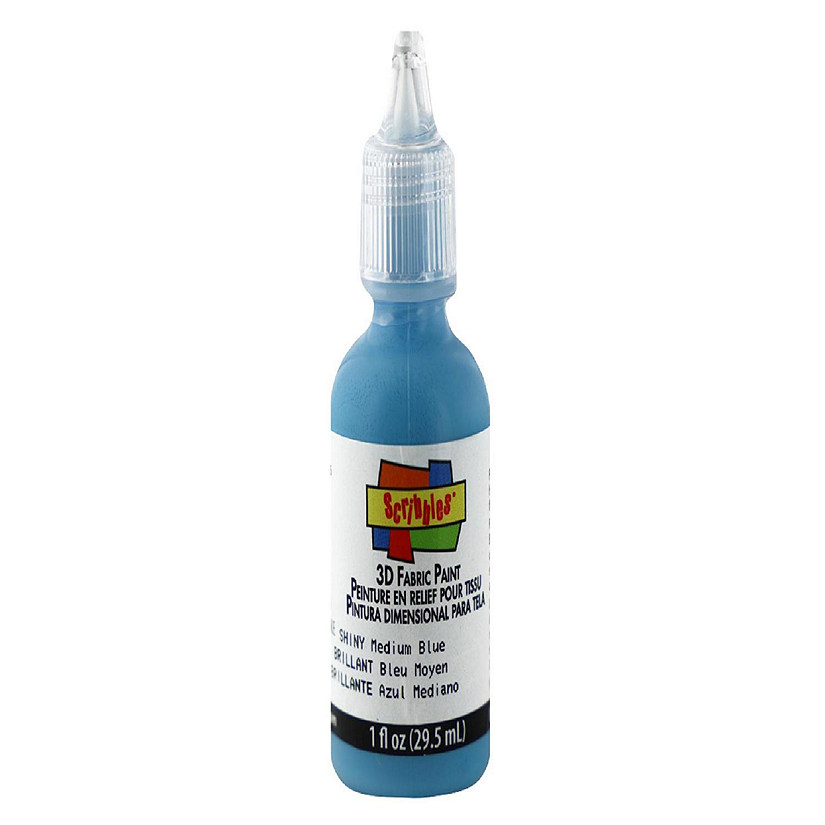 Scribbles Fabric Paint 1oz Shiny Medium Blue