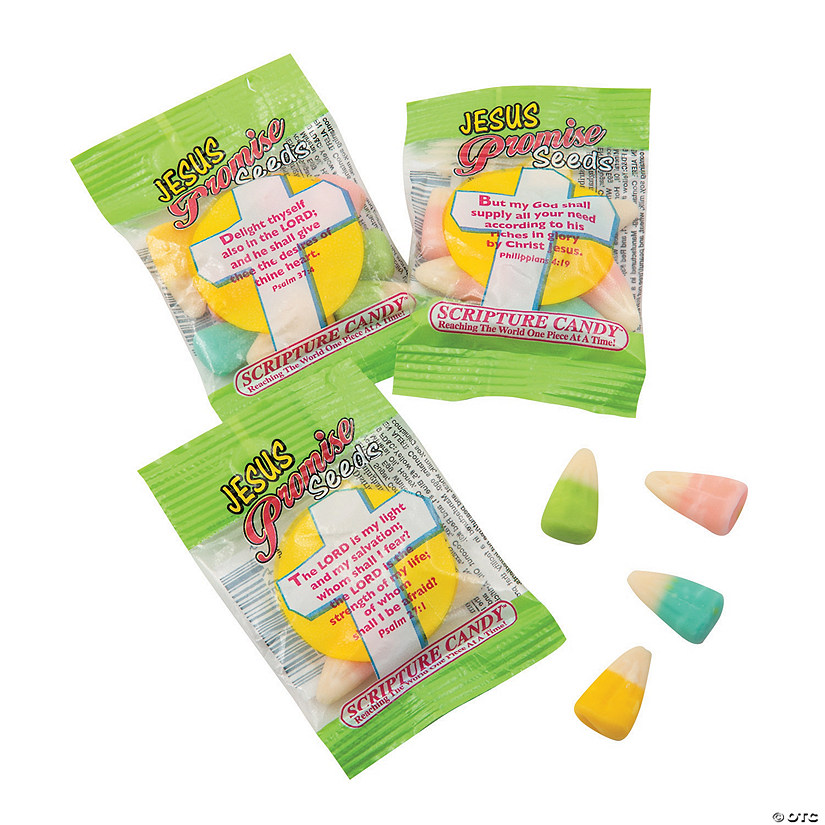 Scripture Candy&amp;#8482; Jesus Promise Seeds Easter Candy Corn - 17 Pc. Image