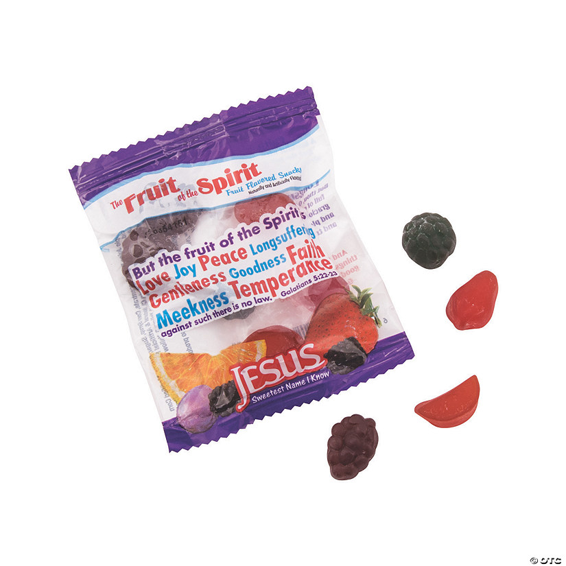 Scripture Candy<sup>&#8482;</sup> Fruit of the Spirit Gummy Fruit Snacks - 50 Pc. Image