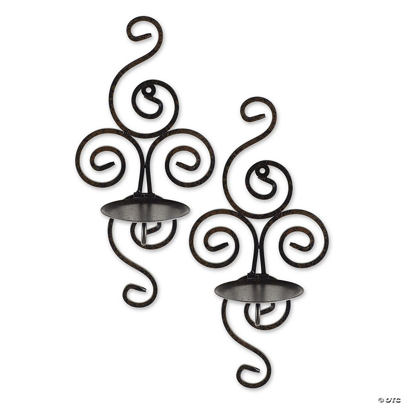 Scrollwork Candle Wall Sconce 13" Tall Image